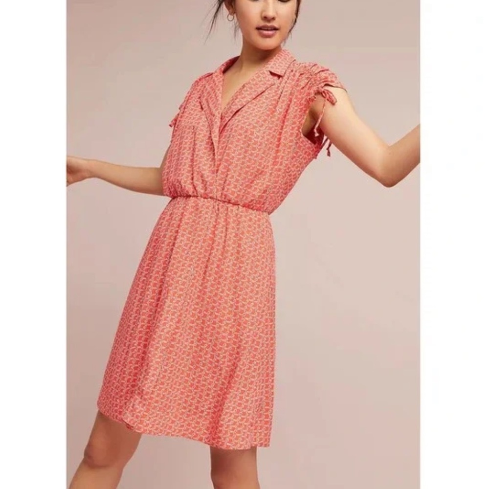 Maeve Coral Carlotta Shirt Dress NWT